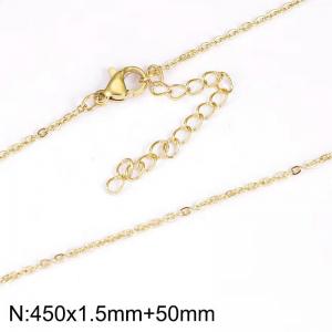 Staineless Steel Small Gold-plating Chain - KN11174-Z