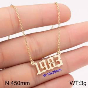 SS Gold-Plating Necklace - KN111748-WGNF