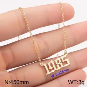 SS Gold-Plating Necklace - KN111752-WGNF
