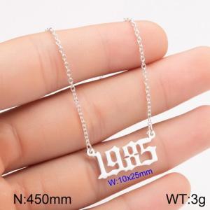 Stainless Steel Necklace - KN111753-WGNF
