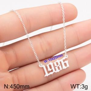 Stainless Steel Necklace - KN111755-WGNF