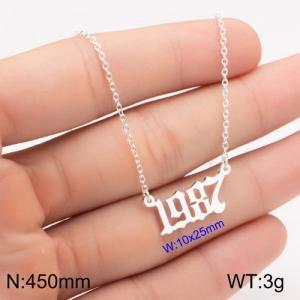 Stainless Steel Necklace - KN111757-WGNF