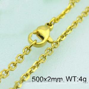 Staineless Steel Small Gold-plating Chain - KN11177-Z