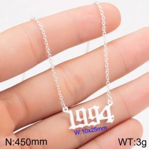 Stainless Steel Necklace - KN111771-WGNF