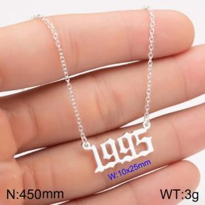 Stainless Steel Necklace - KN111773-WGNF