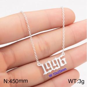 Stainless Steel Necklace - KN111775-WGNF