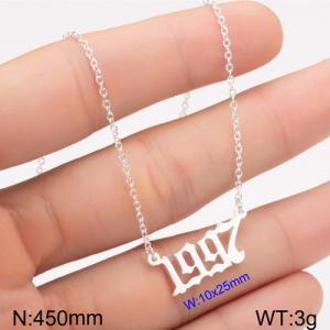 Stainless Steel Necklace - KN111777-WGNF