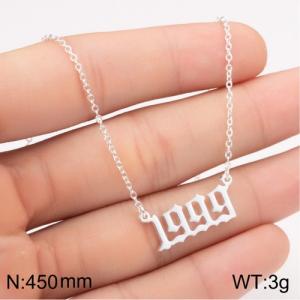Stainless Steel Necklace - KN111781-WGNF