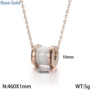 SS Rose Gold-Plating Necklace - KN111786-KFC