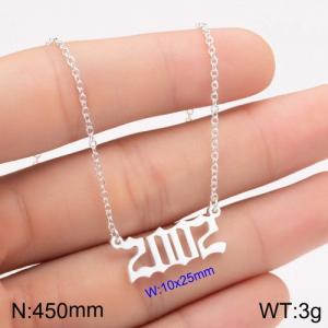 Stainless Steel Necklace - KN111787-WGNF