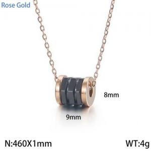 SS Rose Gold-Plating Necklace - KN111788-KFC