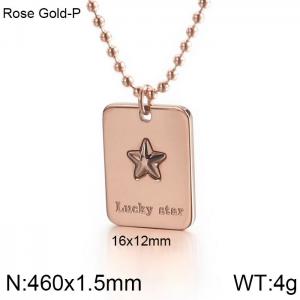 SS Rose Gold-Plating Necklace - KN111791-KFC