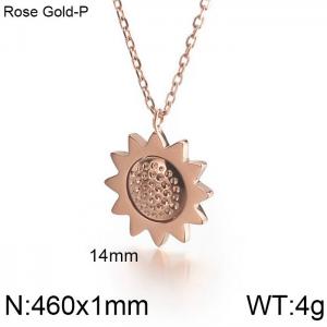 SS Rose Gold-Plating Necklace - KN111792-KFC