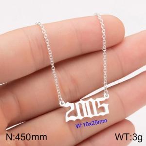 Stainless Steel Necklace - KN111793-WGNF