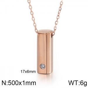 SS Rose Gold-Plating Necklace - KN111794-KFC
