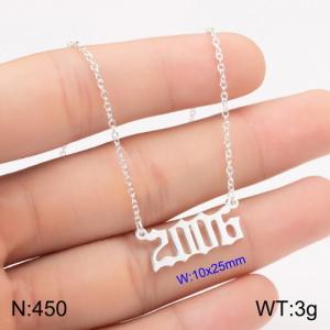 Stainless Steel Necklace - KN111795-WGNF