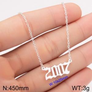 Stainless Steel Necklace - KN111797-WGNF