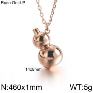 SS Rose Gold-Plating Necklace - KN111799-KFC