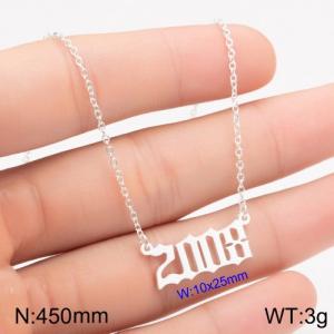 Stainless Steel Necklace - KN111799-WGNF