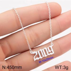 Stainless Steel Necklace - KN111801-WGNF