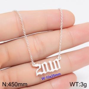 Stainless Steel Necklace - KN111803-WGNF