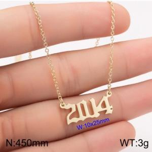 SS Gold-Plating Necklace - KN111810-WGNF