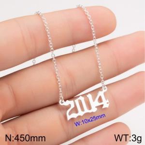 Stainless Steel Necklace - KN111811-WGNF