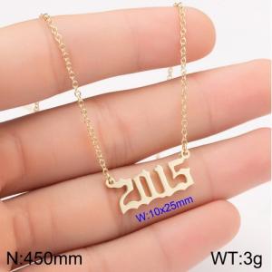 SS Gold-Plating Necklace - KN111812-WGNF