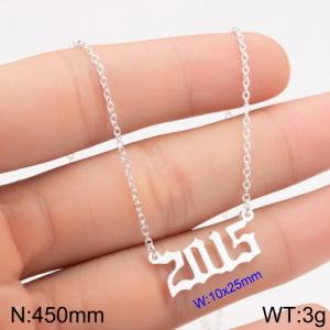 Stainless Steel Necklace - KN111813-WGNF