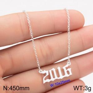 Stainless Steel Necklace - KN111815-WGNF