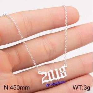 Stainless Steel Necklace - KN111819-WGNF