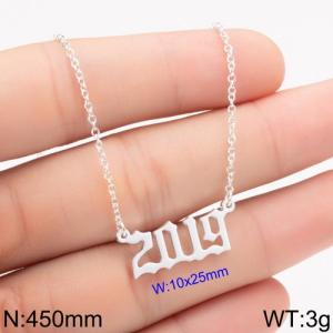 Stainless Steel Necklace - KN111821-WGNF