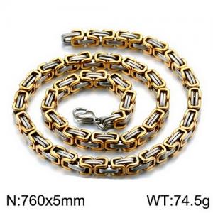 SS Gold-Plating Necklace - KN111973-Z