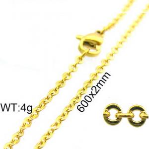 Staineless Steel Small Gold-plating Chain - KN11215-Z