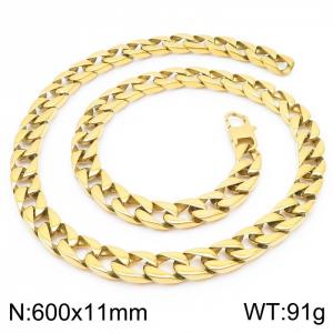 SS Gold-Plating Necklace - KN112153-BD