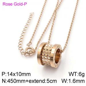 SS Rose Gold-Plating Necklace - KN112230-GC