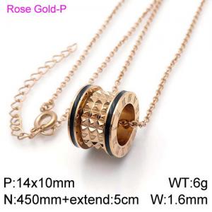 SS Rose Gold-Plating Necklace - KN112233-GC