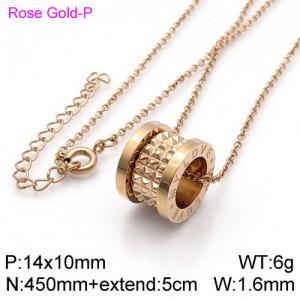 SS Rose Gold-Plating Necklace - KN112236-GC