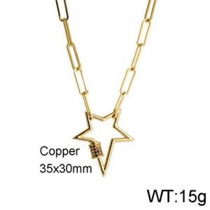 Copper Necklace - KN112431-WGHH