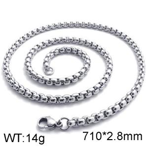 Stainless steel collarbone chain single necklace with men's matching chain - KN11276-Z