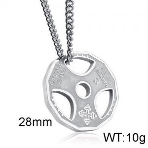 Stainless Steel Necklace - KN112780-WGQF
