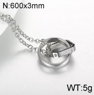 Stainless Steel Necklace - KN112789-WGQ