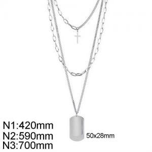 Stainless Steel Necklace - KN112796-WGHF