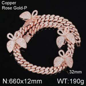 Copper Necklace - KN113402-WGQK