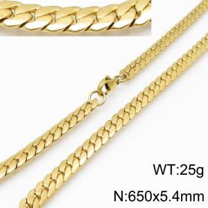 SS Gold-Plating Necklace - KN113443-Z