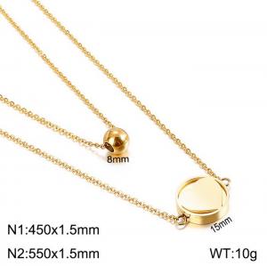 SS Gold-Plating Necklace - KN113628-Z