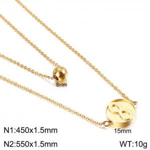 SS Gold-Plating Necklace - KN113629-Z