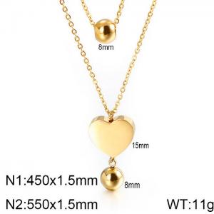 SS Gold-Plating Necklace - KN113632-Z