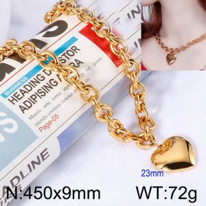 SS Gold-Plating Necklace - KN113921-Z