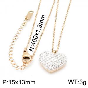 Stainless Steel Stone Necklace - KN113975-JM